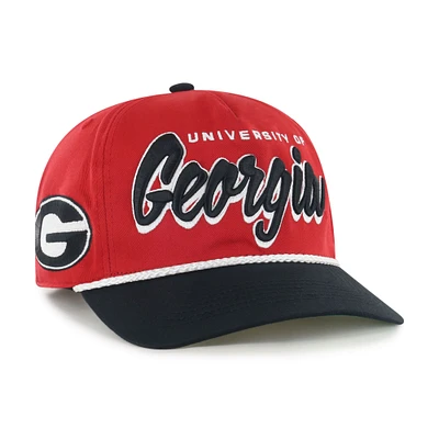 Casquette ajustable Dropshadow Rope Hitch pour homme, modèle 1947, Red Georgia Bulldogs
