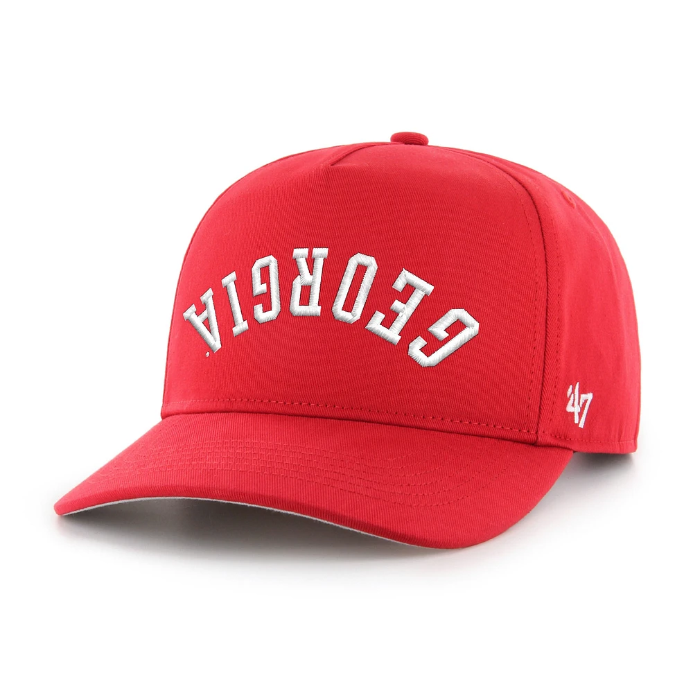 Casquette ajustable Flip Script Hitch pour homme, modèle 1947, Red Georgia Bulldogs