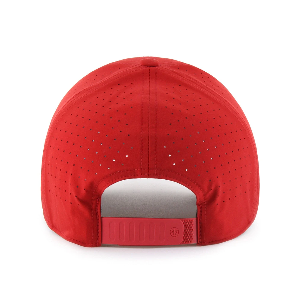 Casquette ajustable MVP Forward Vent des Bulldogs de Géorgie rouges 1947 pour homme