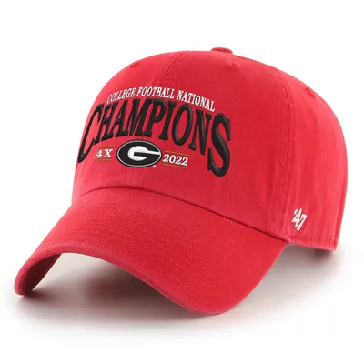 Georgia Bulldogs '47 Four-Time College Football National Champions Clean Up Adjustable Hat - Red
