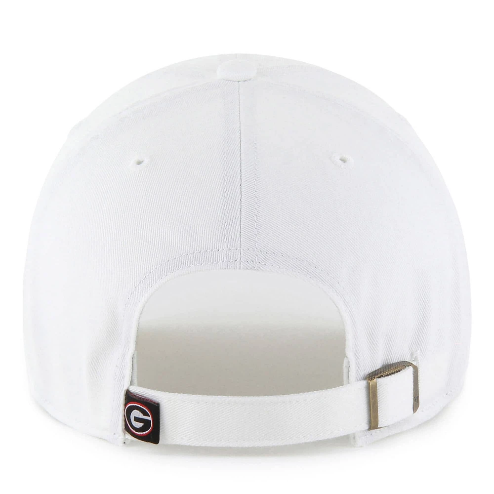 Casquette ajustable blanche Georgia Bulldogs Clean Up '47 pour homme