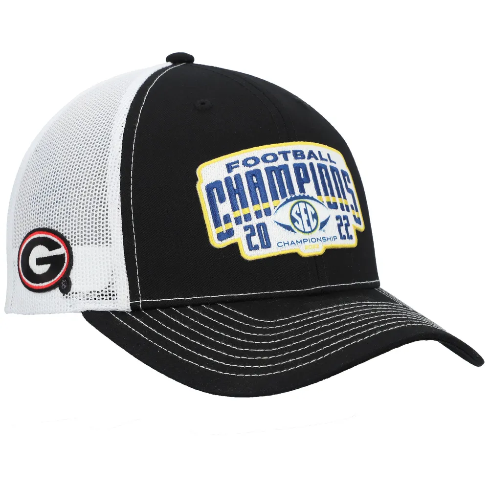 Casquette de camionneur réglable Georgia Bulldogs 2022 SEC Conference Champions Locker Room pour homme, noir/blanc