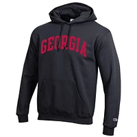 Men's Champion  Black Georgia Bulldogs Basic Arch Fleece Pullover Hoodie