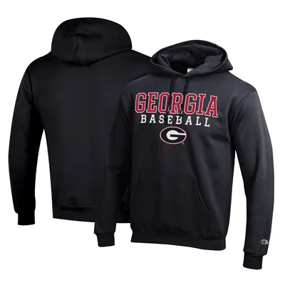 Georgia Bulldogs Champion Stack Logo Baseball Powerblend Pullover Hoodie