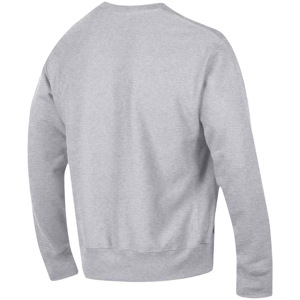 Men's Champion Heathered Gray Georgia Bulldogs Arch Reverse Weave Pullover Sweatshirt