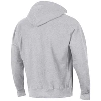Men's Champion Heathered Gray Georgia Bulldogs Team Arch Reverse Weave Pullover Hoodie