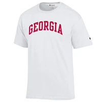 T-shirt blanc à manches courtes pour homme, motif Champion des Georgia Bulldogs