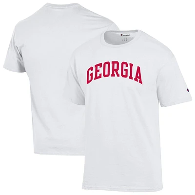 T-shirt blanc à manches courtes pour homme, motif Champion des Georgia Bulldogs