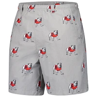 Short imprimé Columbia Georgia Bulldogs Backcast III pour homme, gris