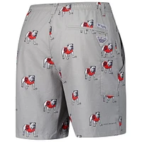 Short imprimé Columbia Georgia Bulldogs Backcast III pour homme, gris