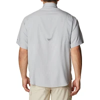 Men's Columbia Gray Georgia Bulldogs PFG Tamiami Omni-Shade Button-Down Shirt