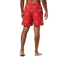 Short imprimé Columbia Red Georgia Bulldogs Backcast III pour homme