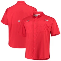 Men's Columbia Red Georgia Bulldogs Big & Tall Collegiate Tamiami Button-Down Shirt