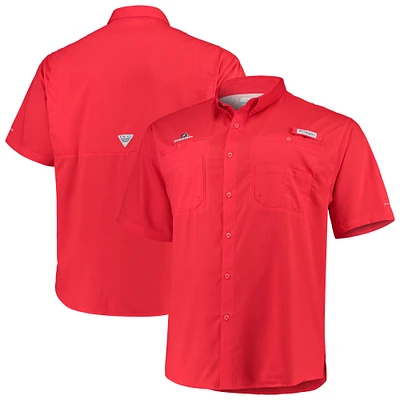 Men's Columbia Red Georgia Bulldogs Big & Tall Collegiate Tamiami Button-Down Shirt