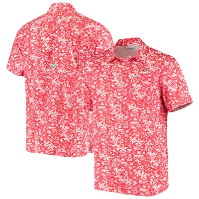 Men's Columbia Red Georgia Bulldogs Super Slack Tide Button-Up Shirt