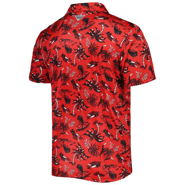 Polo pour homme Columbia Red Georgia Bulldogs Super Terminal Tackle Omni-Shade