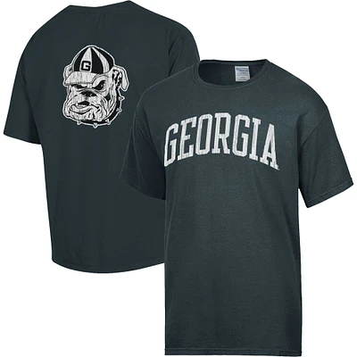 T-shirt Vintage Arch 2-Hit pour hommes, charbon de bois, Comfort Wash, Georgia Bulldogs
