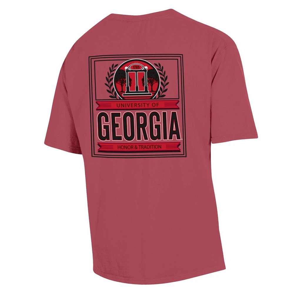 T-shirt local des Bulldogs de Géorgie rouge Comfort Wash pour hommes