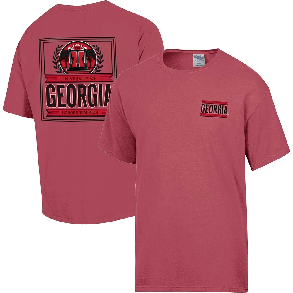 T-shirt local des Bulldogs de Géorgie rouge Comfort Wash pour hommes
