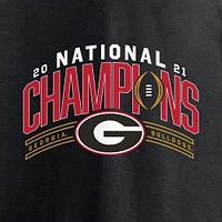 Men's Fanatics Black Georgia Bulldogs College Football Playoff 2021 National Champions Schedule T-Shirt