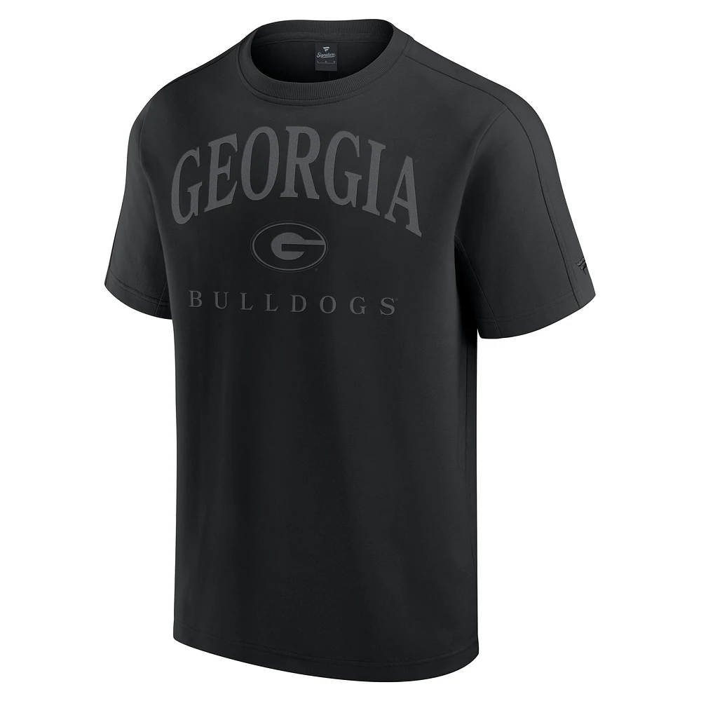 T-shirt noir à trois mélanges de Georgia Bulldogs Fanatics pour hommes