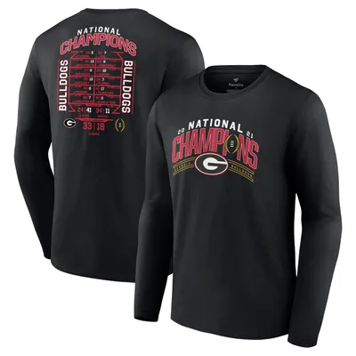 Georgia Bulldogs Blue 84 Youth College Football Playoff 2022 National  Champions Schedule T-Shirt - Red