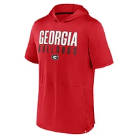 Men's Fanatics  Red Georgia Bulldogs Core Read Hoodie T-Shirt