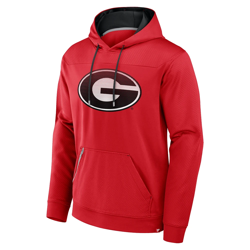 Men's Fanatics Georgia Bulldogs Defender Dot Faded Primary Pullover Hoodie