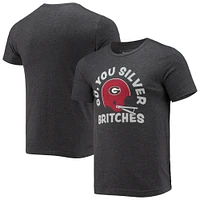 Men's Homefield Heathered Charcoal Georgia Bulldogs Vintage Go You Silver Britches T-Shirt