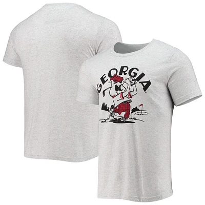 T-shirt de golf vintage Georgia Bulldogs Homefield gris chiné pour homme