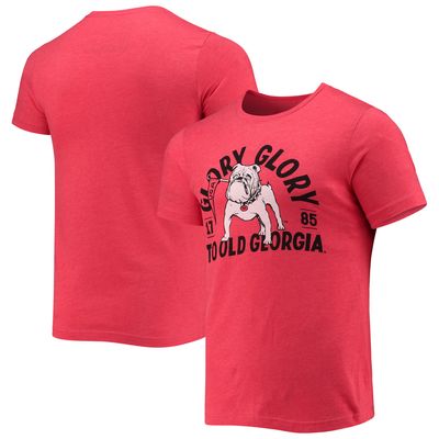 Men's Homefield Heathered Red Georgia Bulldogs Vintage Rally Song T-Shirt
