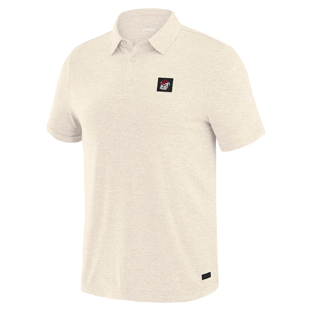 Polo blanc à quatre points Georgia Bulldogs de J. Palmer pour homme