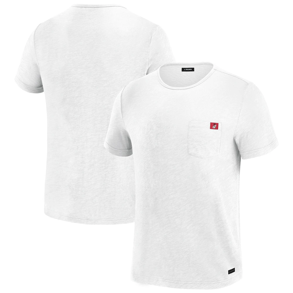 T-shirt à poche pour homme J. Palmer White Georgia Bulldogs