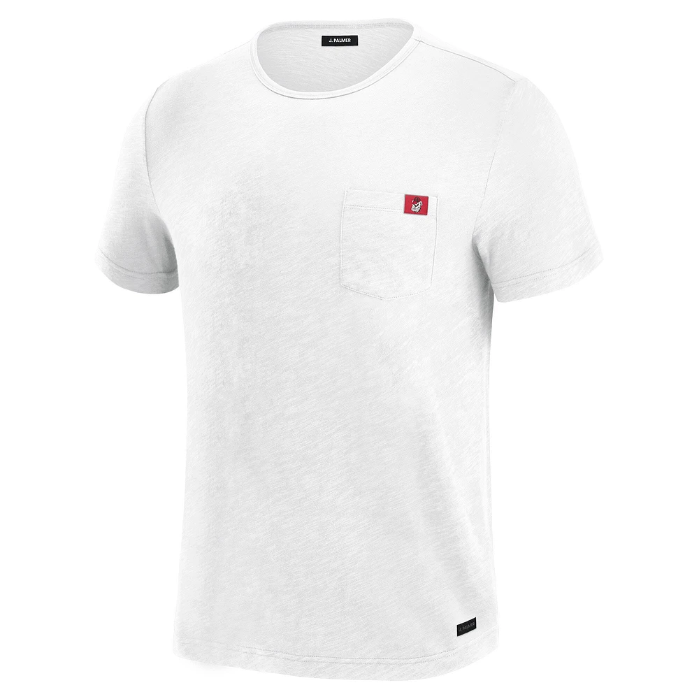 T-shirt à poche pour homme J. Palmer White Georgia Bulldogs