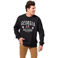 Men's League Collegiate Wear Black Georgia Bulldogs Bendy Arch Essential 2.0 Pullover Sweatshirt