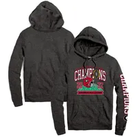 Men's League Collegiate Wear Heather Charcoal Georgia Bulldogs College Football Playoff 2022 Champions nationaux Two-Hit Tri-Blend Sweat à capuche épais