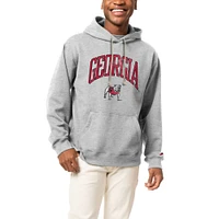 Men's League Collegiate Wear  Heather Gray Georgia Bulldogs Tall Arch Essential Pullover Hoodie