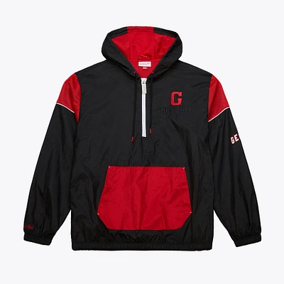 Veste à capuche demi-zip avec logo vintage Georgia Bulldogs Anorak noir Mitchell & Ness pour homme