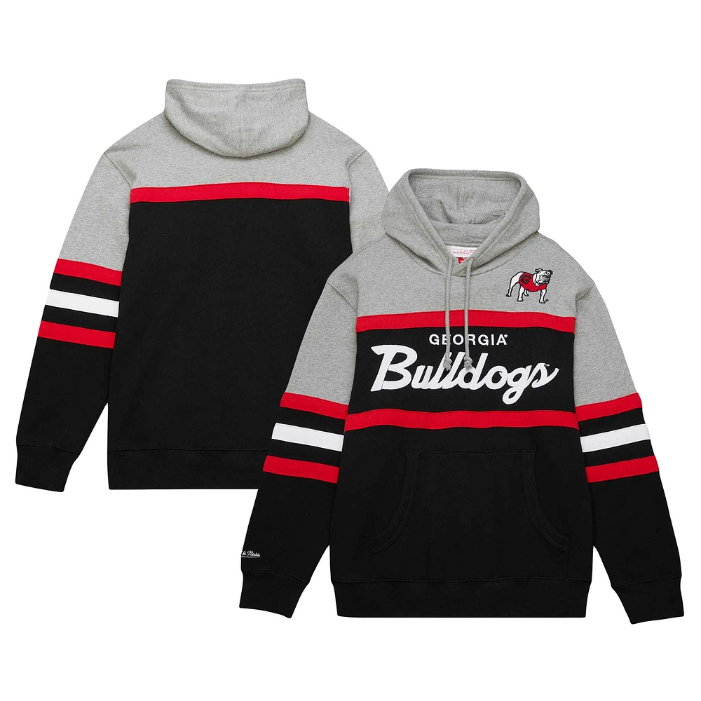 Sweat à capuche noir Mitchell & Ness pour hommes des Georgia Bulldogs Head Coach