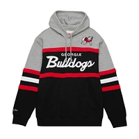 Sweat à capuche noir Mitchell & Ness pour hommes des Georgia Bulldogs Head Coach