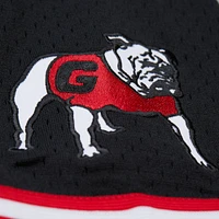 Men's Mitchell & Ness Black Georgia Bulldogs On The Clock Full-Button Fashion Jersey