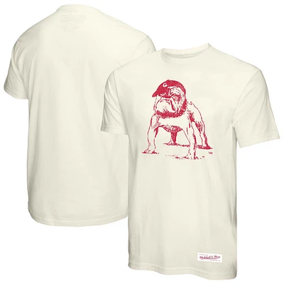T-shirt vintage pour homme Mitchell & Ness Cream Georgia Bulldogs