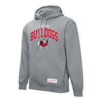 Men's Mitchell & Ness  Heather Gray Georgia Bulldogs Classic Arch Pullover Hoodie