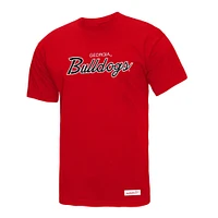 T-shirt rouge pour homme avec inscription Elite des Georgia Bulldogs de Mitchell & Ness