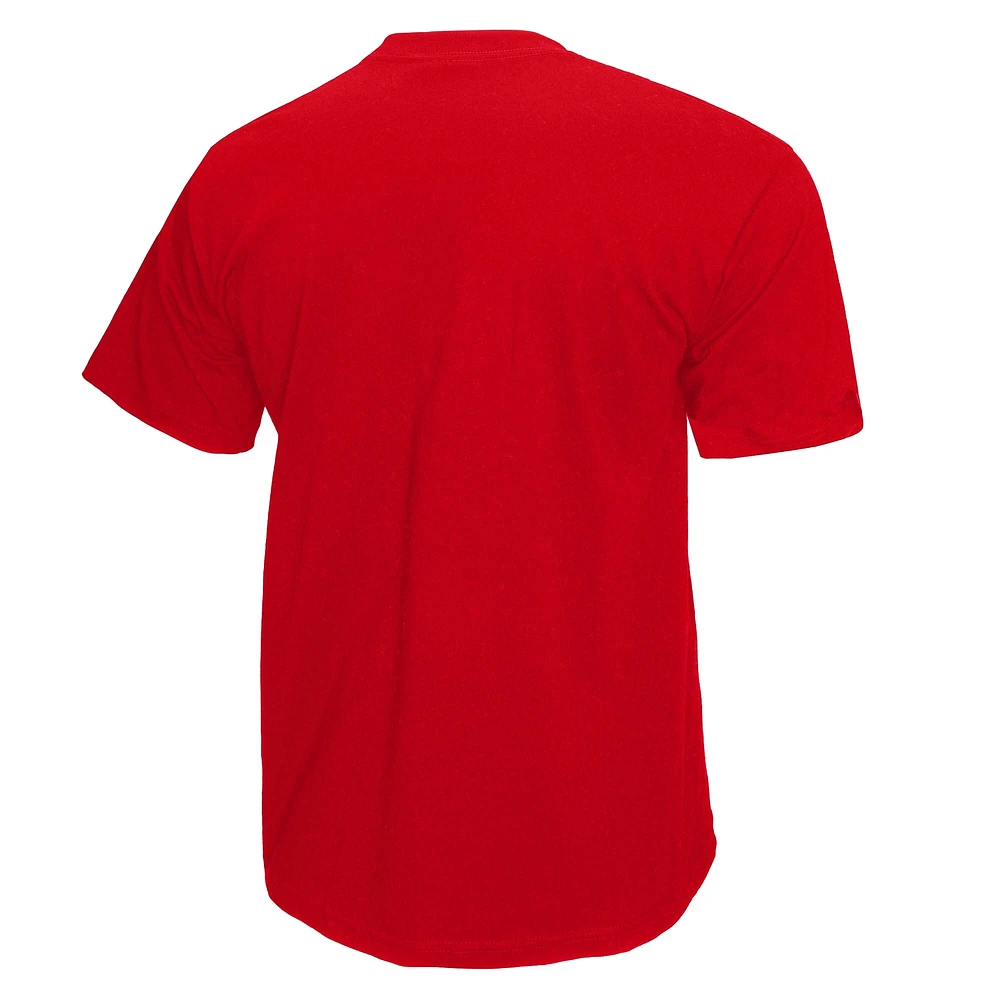 T-shirt rouge pour homme avec inscription Elite des Georgia Bulldogs de Mitchell & Ness