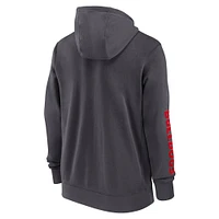 Sweat à capuche Nike Anthracite Georgia Bulldogs 2024 Sideline pour homme