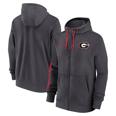 Sweat à capuche Nike Anthracite Georgia Bulldogs 2024 Sideline pour homme