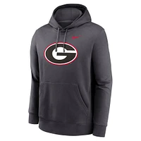 Men's Nike Anthracite Georgia Bulldogs Primetime Club Fleece Pullover Hoodie