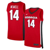 Men's Nike Asa Newell Red Georgia Bulldogs NIL Basketball Replica Player Jersey