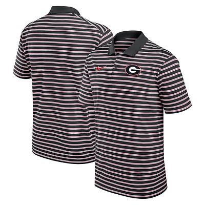 Men's Nike Black/White Georgia Bulldogs Primetime Victory Striped Performance Polo